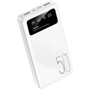 Power bank 50000mAh с дисплеем и фонариком Viaking N4 Белый 19893 фото