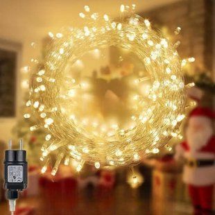 Гирлянда внутренняя линейная 12м 220V 100LED LU990warmwhite Прозрачная, теплый свет 31305 фото