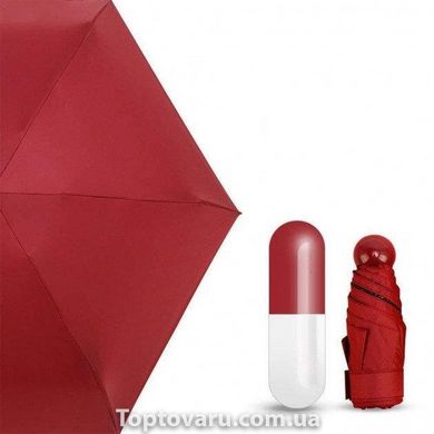Міні-парасоля в капсулі Червона 958 фото
