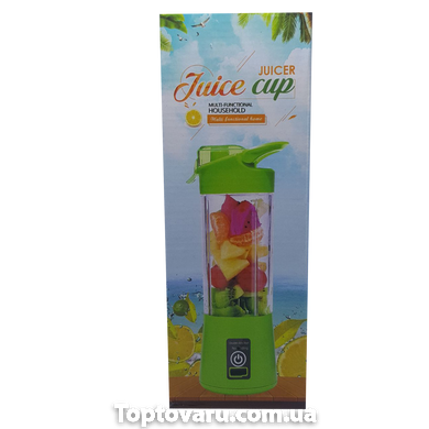 Блендер Smart Juice Cup Fruits USB Фіолетовий 2 ножі 858 фото