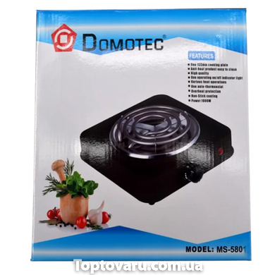Електроплита спіральна Domotec MS-5801 1000W 3037 фото