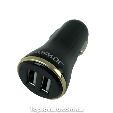 Автомобільний зарядний пристрій USB в прикурювач Joway Чорне NEW фото