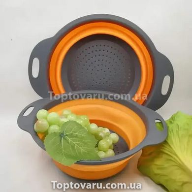 Складна силіконовий дуршор для миття овочів і фруктів JM-608-1 Оранжевий 8765 фото