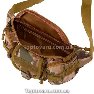 Тактична сумка на пояс Військова 37 х 18 х 18 см Камуфляж 9261 фото