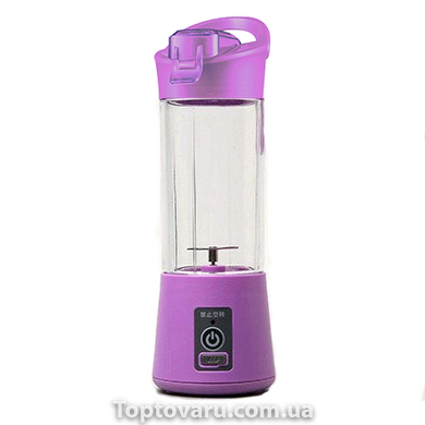 Блендер Smart Juice Cup Fruits USB Фиолетовый 2 ножа 858 фото