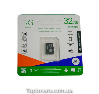 Карти пам'яті microSD Touch&Go 32 Гб без адаптера 4176 фото