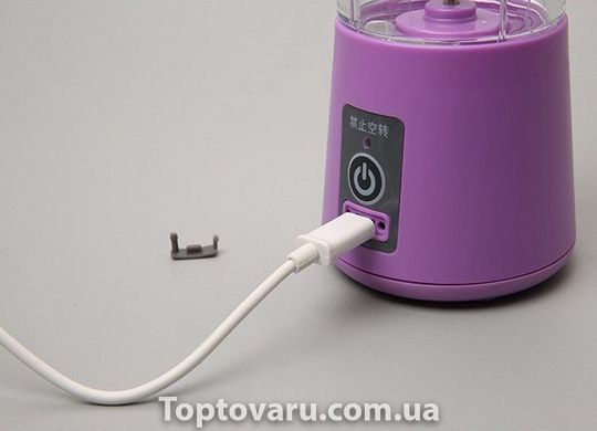 Блендер Smart Juice Cup Fruits USB Фиолетовый 2 ножа 858 фото
