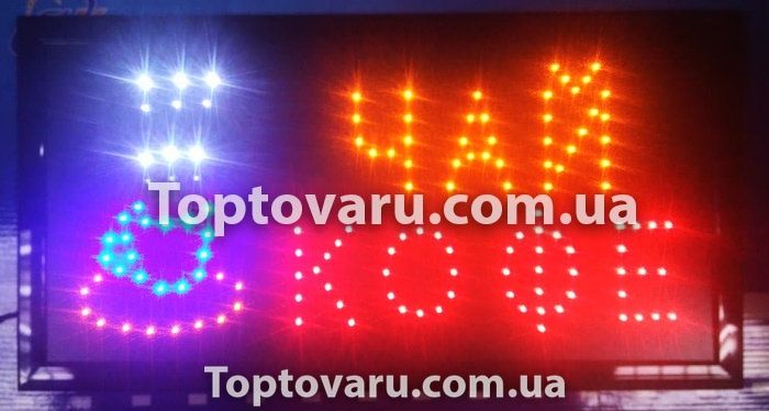 Світлодіодна вивіска ЧАЙ-КАВА з LED підсвічуванням рекламна 48 х 25 см Яскрава 6201 фото