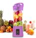 Блендер Smart Juice Cup Fruits USB Фіолетовий 2 ножі 858 фото 1