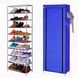 Складной тканевый шкаф для обуви на 9 полок T-1099 Синий 3811 фото 1