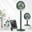 Вентилятор аккумуляторный с солнечной панелью 5 скоростей Зеленый