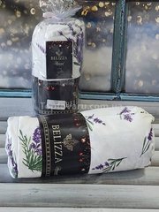 Простирадло на гумці (160х200см) з наволочками (50х70см) Belizza Lavender Фланель Бавовна 16619 фото