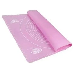 Кондитерский силиконовый коврик для раскатки теста 70 на 70см Розовый 11125 фото