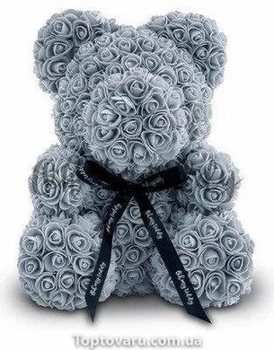 Ведмедик з 3D троянд Zupo Crafts 25 см Сірий NEW фото