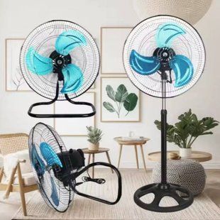 Вентилятор 3в1 напольный, настольный и настенный, 3 скорости Alfarid Fan 18 Stand Fan Черный 28253 фото
