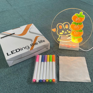 Дошка світлодіодна для малювання та нотаток кругла USB World Pad AND 5502 Біла 32399 фото