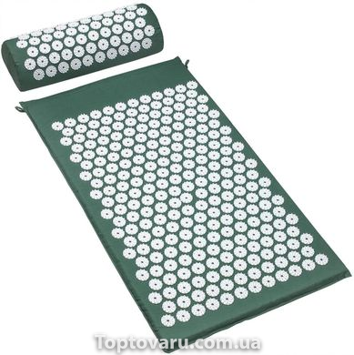 Акупунктурний масажний килимок Acupressure Mat Bed or of Nails Зелений 4298 фото