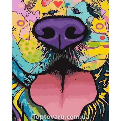 Картина за номерами Strateg ПРЕМІУМ Собачий носик розміром 40х50 см (GS624) GS624-00002 фото