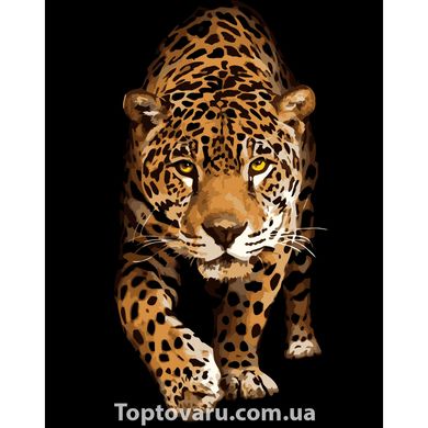 Картина по номерам Strateg ПРЕМИУМ Встреча с леопардом размером 40х50 см (DY257) DY257-00002 фото