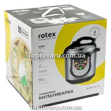 Мультиварка ROTEX REPC53-B, 5 литров 900 Вт, 10 программ + Подарок Кисточка 8024 фото