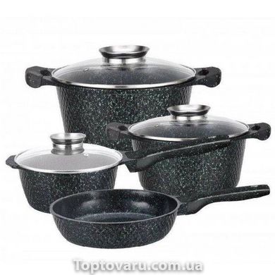 Набір гранітного посуду 7 предметів HIGHER+KITCHEN HK-315 Чорний 14756 фото