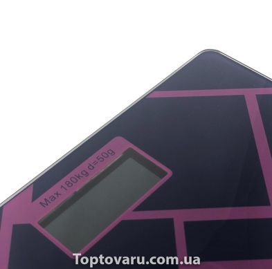 Весы напольные Domotec YZ-1604 фиолет с узором 1664 фото