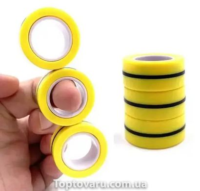 Магнітні обертові кільця спіннер Stress Relief Magnetic Rings Жовтий 12862 фото