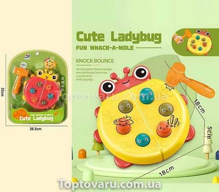Іграшка Стукалка Сонечко Cute Ladybug Жовта 15412 фото