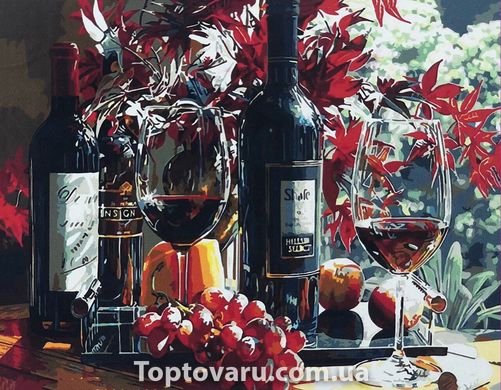 Картина за номерами GX 34090 "Вино в келиху" 40 * 50 см в коробці 3363 фото