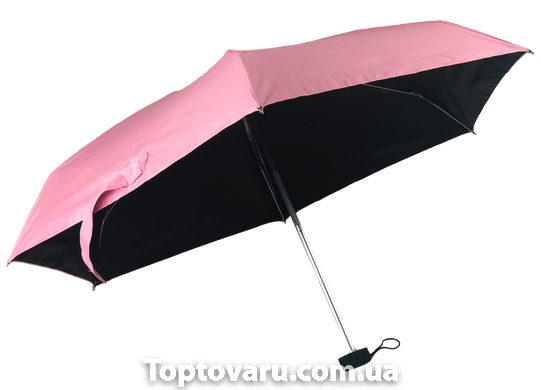 Міні-парасоля кишенькова в футлярі Рожева 962 фото