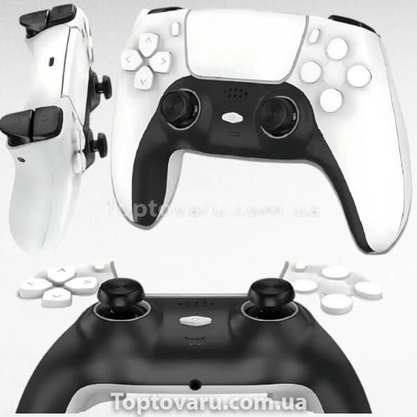 Джойстик геймпад ігровий для ПК та PS4 з додатковими задніми кнопками Data Frog DATA FROG PS-P02 Білий 26298 фото