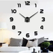 Настінний годинник великий 3D DIY Clock NEW (з цифрами) 70-150см Black 9331 фото 1