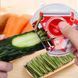 Универсальная овощерезка трехсторонняя для нарезки соломкой Rotary multifunctional peeler Красная 20469 фото 6
