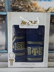 Полотенца подарочные Moz versace lacivert набор 2шт 16825 фото