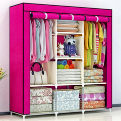 Складаний тканинний шафа Storage Wardrobe 88130 Рожевий 1362 фото