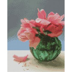 Алмазна мозаїка Strateg ПРЕМІУМ Чайна роза розміром 30х40 см (HX489) HX489-00002 фото