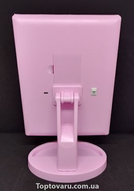 Косметическое складное зеркало Led Mirror с LED подсветкой pink 486 фото
