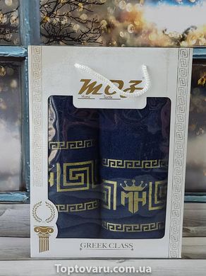 Полотенца подарочные Moz versace lacivert набор 2шт 16825 фото