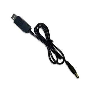 Кабель USB DC 5.5x2.1 для роутера модему з 5v на 9v з перехідником з 5,5mm на 3,5mm Чорний 19631 фото