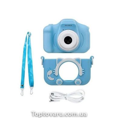 Дитячий фотоапарат в чохлі Smart Kids Camera Блакитний 2438 фото