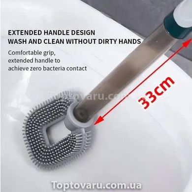 Силіконова щітка для унітазу Liquid Toilet Brush Сіра 11172 фото