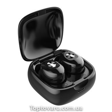 Бездротові Bluetooth навушники 5.0 HBQ XG12 з мікрофоном і зарядним кейсом Чорні 1593 фото