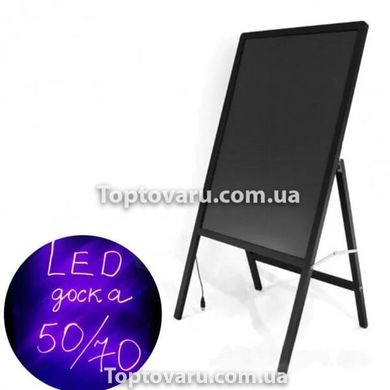 Доска для рисования Fluorescent Board With Stand 50*70 на стойке c фломастером и салфеткой 7444 фото