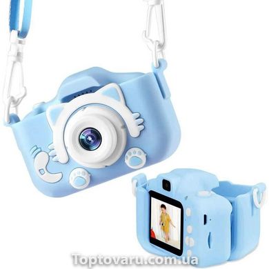 Дитячий фотоапарат в чохлі Smart Kids Camera Блакитний 2438 фото