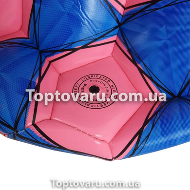 М'яч футбольний PU ламін 891-2 зшитий машинним способом Рожевий 6986 фото