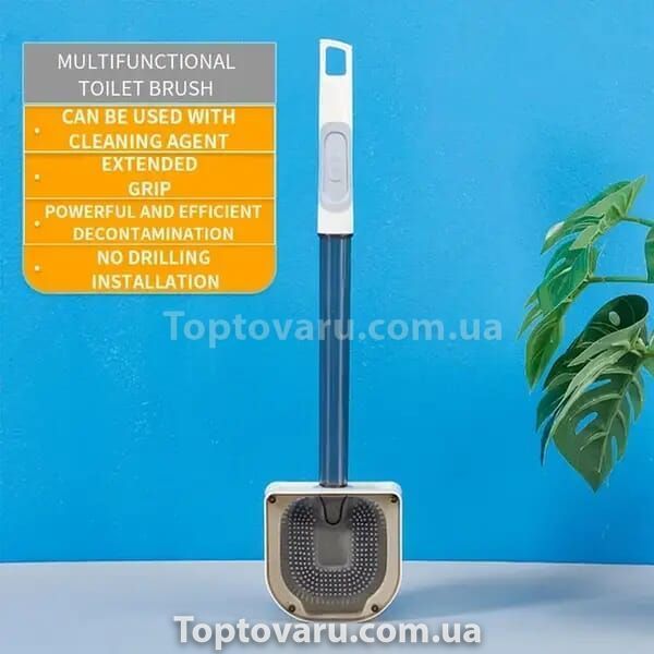Силіконова щітка для унітазу Liquid Toilet Brush Сіра 11172 фото