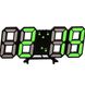 Електронний настільний годинник з будильником і термометром LY 1089 Чорний із зеленим підсвічуванням 12499 фото 1