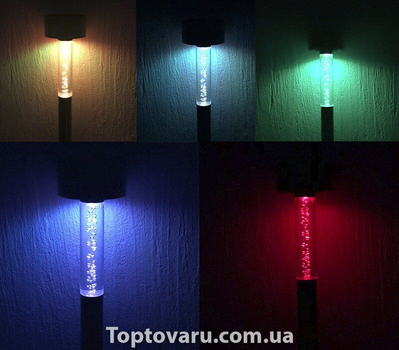 Садовый фонарь на солнечной батарее с подсветкой Disk lights 2164 фото