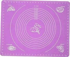 Кондитерский силиконовый коврик для раскатки теста 40 на 30см Фиолетовый 11579 фото