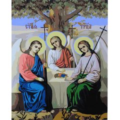 Картина за номерами Strateg ПРЕМІУМ Свята Трійця з лаком розміром 40х50 см (SY6695) SY6695-00002 фото